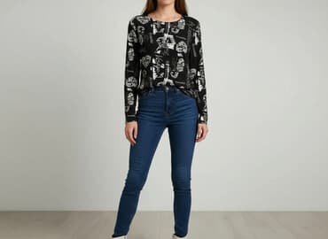 ubrania w stylu gotyckim: Bluzka damska, rozmiar S — 1