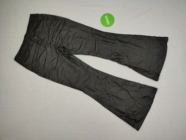 materiałowe spodnie z wysokim stanem lata 80: Spodnie materiałowe damskie, rozmiar L — 4