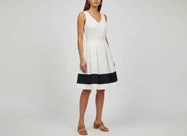 zalando biale sukienki: CAMAIEU, Sukienka damska, rozmiar M — 8