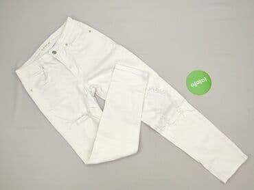 biale szerokie jeansy: Jeansy damskie, rozmiar XS — 2