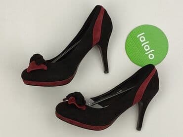 srebrne buty na obcasie ccc: Półbuty damskie, rozmiar 38 — 3