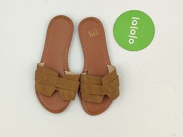 czerwone sandały na koturnie ccc: Klapki damskie, 36 — 2