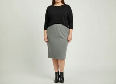 plisowane spódnice szara: Spódnica damska, rozmiar 4XL — 5