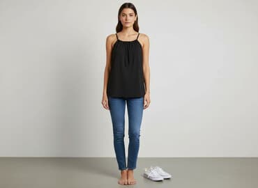 koszulka na ramiączkach jedwabna: Florence + Fred, T-shirt damski, rozmiar S — 6