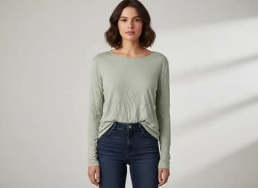 długość koszulki a wzrost: Naked, Bluzka damska, rozmiar L — 6