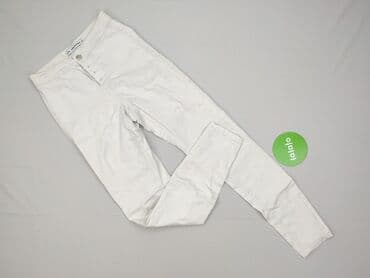 białe jeansy z wysokim stanem: Jeansy damskie, rozmiar S — 2