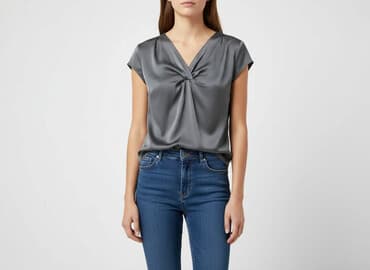 szara bluzka h m: H&M, Bluzka damska, rozmiar L — 7