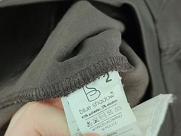 brązowe legginsy: Blue shadow, Legginsy Eleganckie damskie, rozmiar M — 5