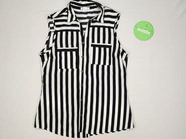 koszulka z długim rękawem w paski: Amisu, Bluzka damska, rozmiar L — 2