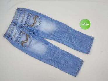 czarne spodnie woskowane z wysokim stanem: Spodnie jeansowe, Topolino, 8 lat, 128, stan - Bardzo dobry — 3