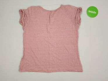 bluzki basic z dekoltem v: T-shirt damski, rozmiar L — 3