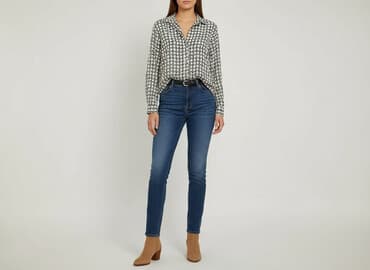 koszula damska w geometryczne wzory: Women's blouse, size L — 1