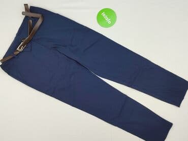 granatowe chinosy damskie: Spodnie materiałowe damskie, rozmiar L — 2