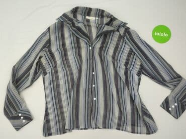 koszulka z długim rękawem w paski: Collection, Koszula damska, rozmiar 5XL — 2