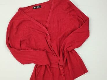 sweter w paski z serduszkiem: Kardigan damski, rozmiar XL — 1