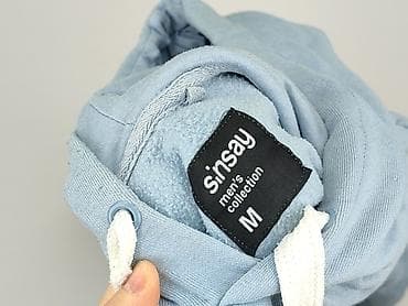 granatowe bluzy: Sinsay, Bluza z kapturem dla mężczyzn, rozmiar M — 5