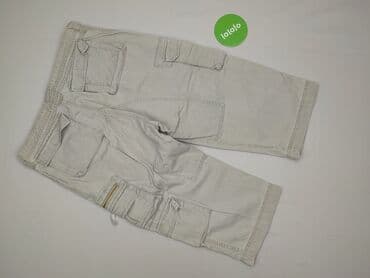 biale szerokie jeansy: Szorty dla mężczyzn, rozmiar L — 3