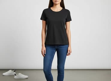t shirty damskie oversize czarne: Decathlon, T-shirt damski, rozmiar M — 7