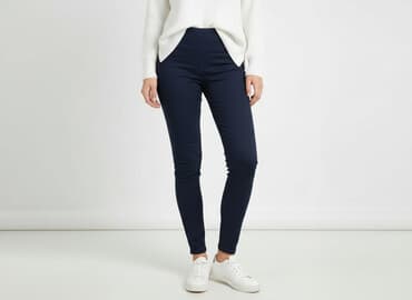 legginsy damskie niebieskie: Pieces, Legginsy Eleganckie damskie, rozmiar S — 6