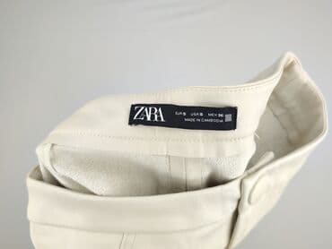 kurtka ze skóry ekologicznej zara: Zara, Spodnie materiałowe damskie, rozmiar S — 4