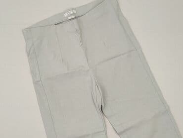 szare szerokie jeansy: Spodnie materiałowe damskie, rozmiar S — 1