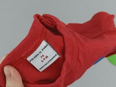 pomaranczowe spodnie dresowe: T-shirt, 6-9 months, condition - Very good — 4