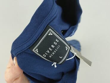 koszulka bialo czarna pol na pol: Diverse, Koszulka dla mężczyzn, L — 4