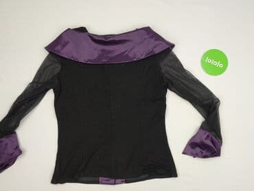 czarne bluzki krótki rękaw obcisła: Women's blouse, size M (EU 38) — 3
