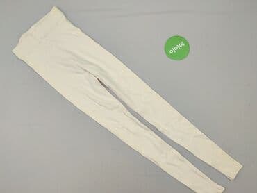 legginsy beżowe prążkowane: Leggings, Legginsy rozmiar XS — 2