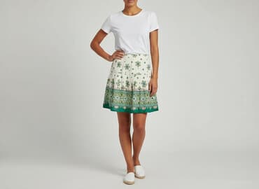 biała rozkloszowane spódnice: H&M, Spódnica damska, rozmiar S — 1