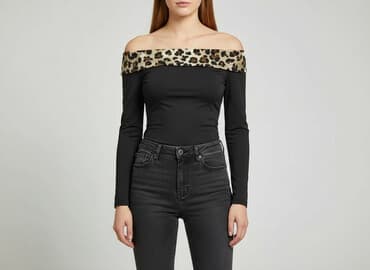 bluzki nietoperz czarne: Bluzka damska, rozmiar L — 7