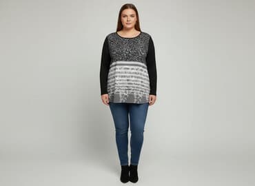 bluzki nietoperz czarne: Bluzka damska, rozmiar 3XL — 6