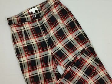spodnie czerwone w kratę h m: H&M, Material trousers for women, size S — 2