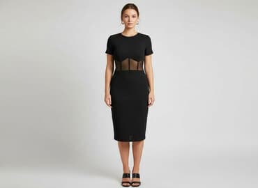 shein czarna sukienka obcisła: Shein, Sukienka damska, rozmiar XS — 8