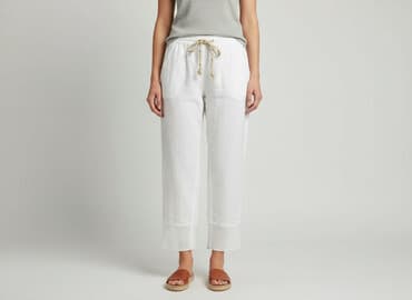 joggery lniane damskie: Numinou, Spodnie materiałowe damskie, rozmiar One size — 7