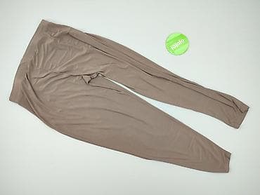 kremowe dresy: Spodnie materiałowe damskie, rozmiar M — 3