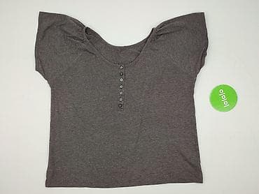 szara bluzki oversize: E-vie, Bluzka damska, rozmiar 2XL — 2