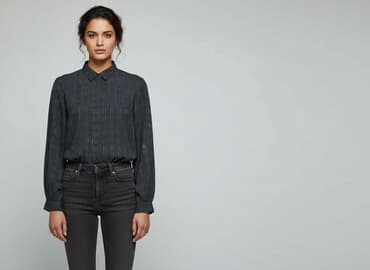 koszula damska z paskiem: Bluzka damska, rozmiar L — 1