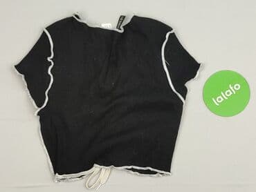 biała bluzka w czarne paski: Divided, Women's blouse, size M — 4