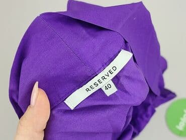 czarne bluzki z krótkim rękawem reserved: Reserved, Bluzka damska, rozmiar L — 4
