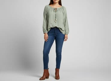 bluzki koszulowe czarne: Bluzka damska, rozmiar XL — 6