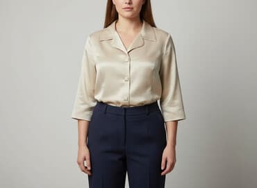 satynowy top pod marynarkę: Bluzka damska, rozmiar 3XL — 5