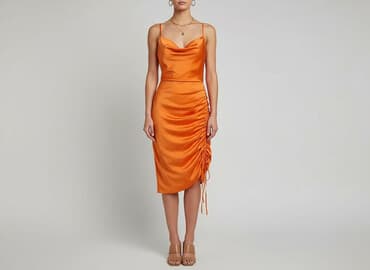 sukienki wieczorowe pomarańczowe: Sukienka damska, rozmiar S — 1