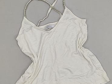 bialy satynowy top: Top damski, rozmiar S — 1