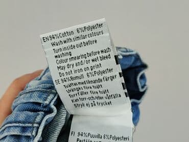 sukienki wizytowe krótkie: Spodnie jeansowe, 6-9 miesięcy, stan - Idealny — 6