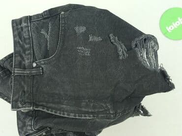 czarne krótkie spodenki z dziurami: Boohoo, Szorty damskie, rozmiar M — 7