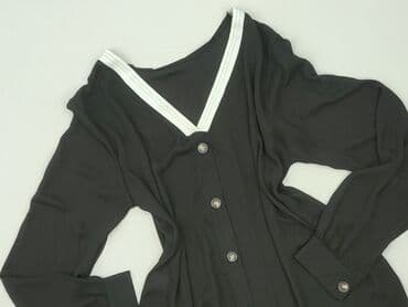 bluzka czarna z dekoltem v: Women's blouse, size S — 2