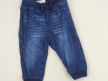 skórzana kurtka i futrzana kamizelka: Denim pants, Fox&Bunny, 6-9 months, condition - Perfect — 1
