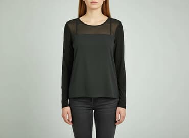 bluzki z siateczką długi rękaw: Women's blouse, size S — 1