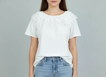 koszulka na ramiączkach jedwabna: T-shirt damski, rozmiar L — 6